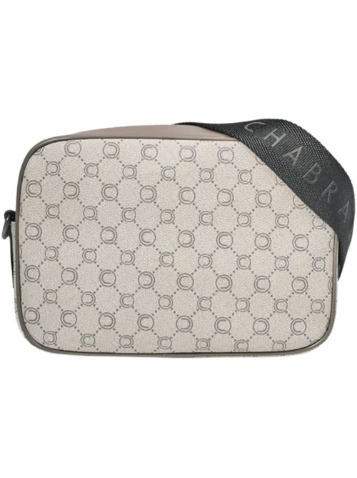 Chabrand Sacoche en toile enduite garnie cuir Ecru Gris - Kiabi