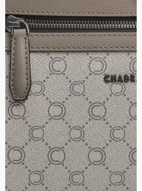Chabrand Sacoche en toile enduite garnie cuir Ecru Gris - Kiabi