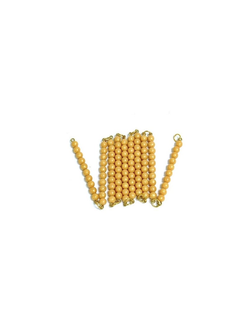Chaine De 100 Perles Dorées N/A - Kiabi
