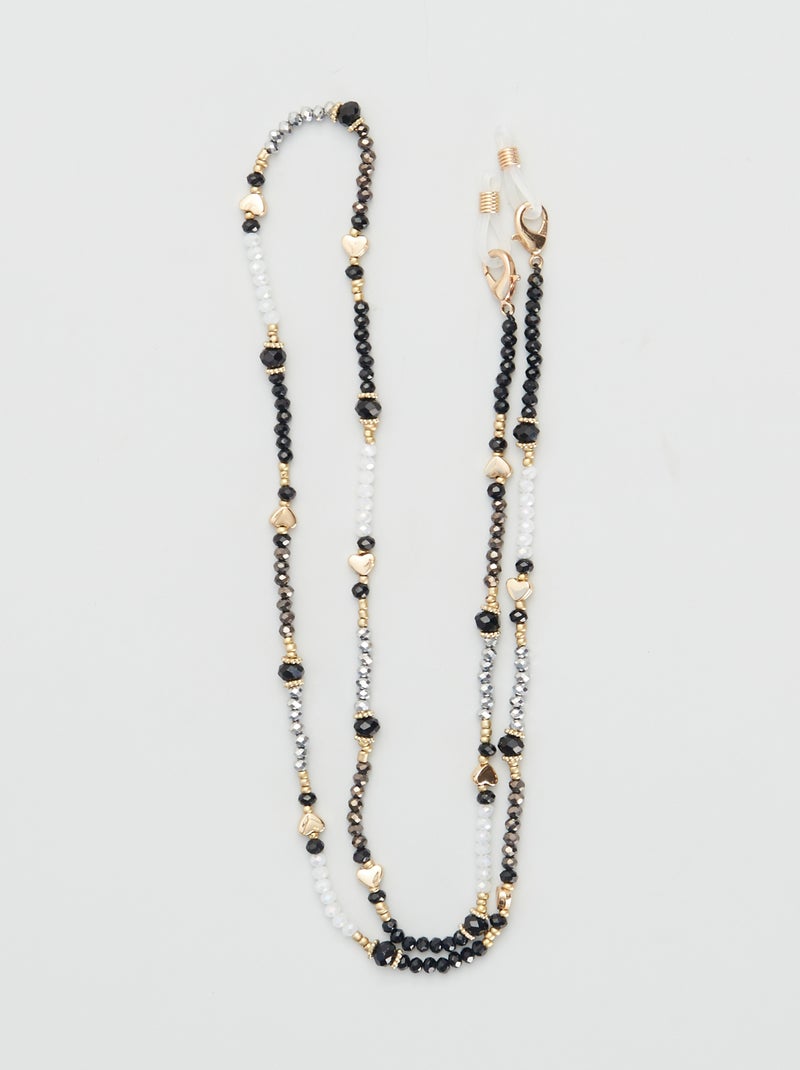 Chaine de lunette noir - Kiabi