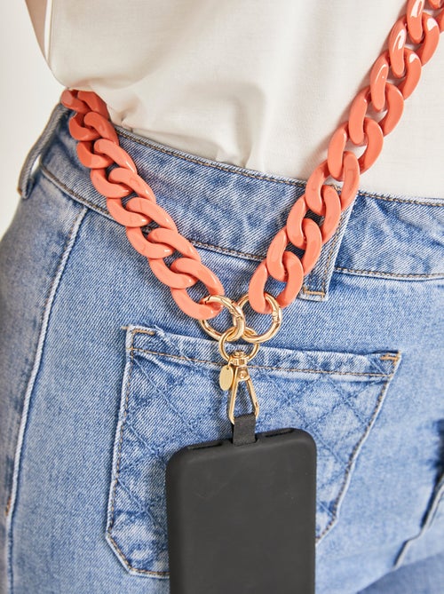 Chaine de téléphone maille colorée - Kiabi