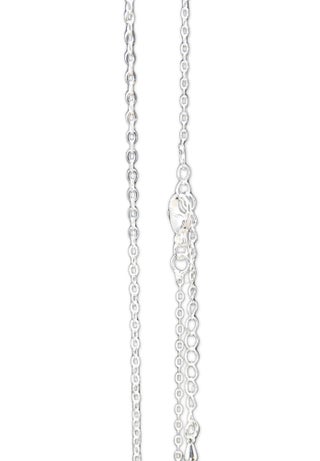 Chaîne fine plaquée argent - Maille 1mm