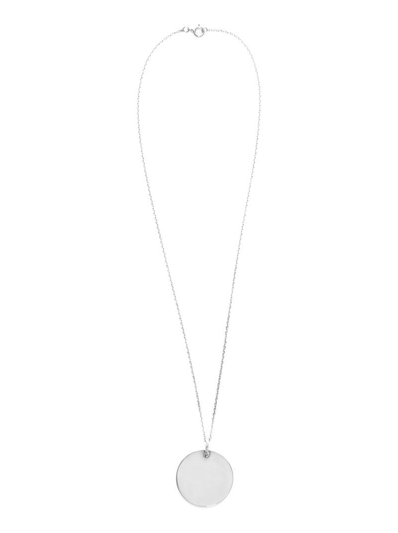 Chaîne Luxenter en argent de 40 cm et médaille de 22 mm Gris - Kiabi