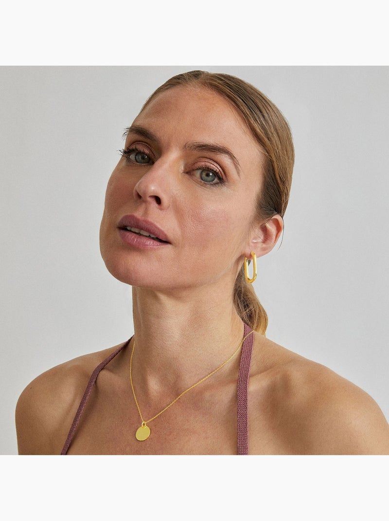 Chaîne Luxenter mi sol en argent 925 avec finition plaquée or jaune 18k Argent - Kiabi