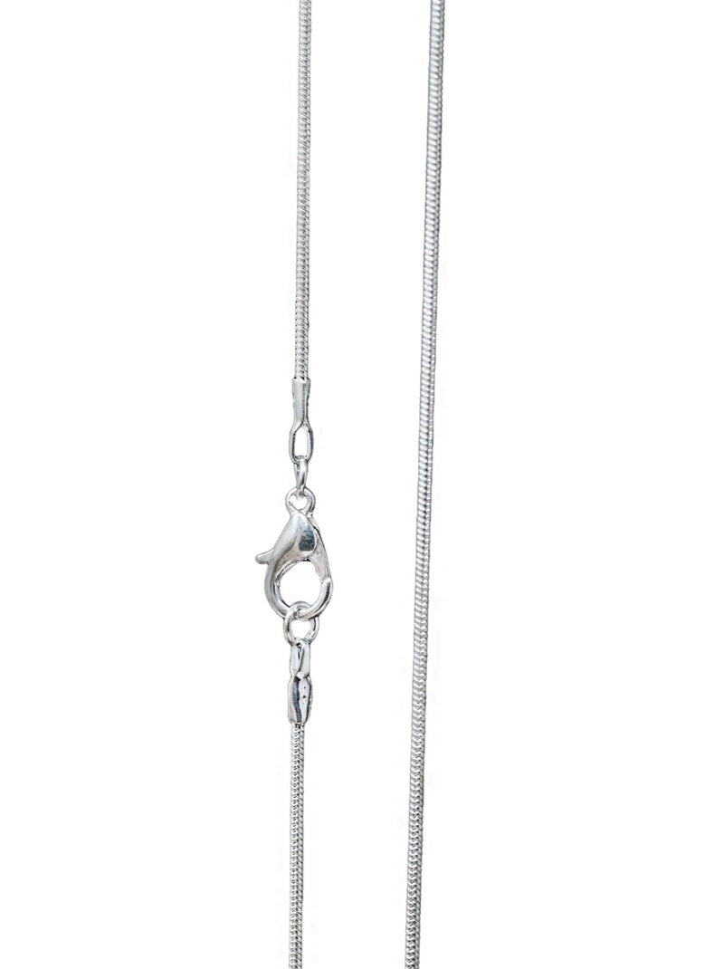 Chaîne maille serpent plaquée argent 114cm Argenté - Kiabi