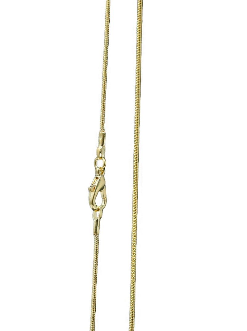 Chaîne maille serpent plaquée or 114cm Doré/or - Kiabi
