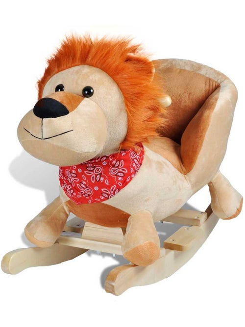 Chaise à bascule lion en peluche pour bébé jusqu’à 25 kg - vidaxl - Kiabi Chaise à bascule lion en peluche pour bébé jusqu’à 25 kg - vidaxl - Kiabi