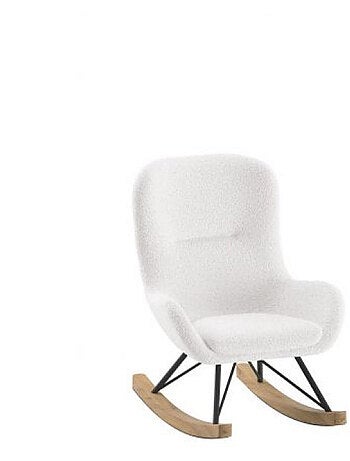 Chaise à bascule mini rocky en tissu bouclé