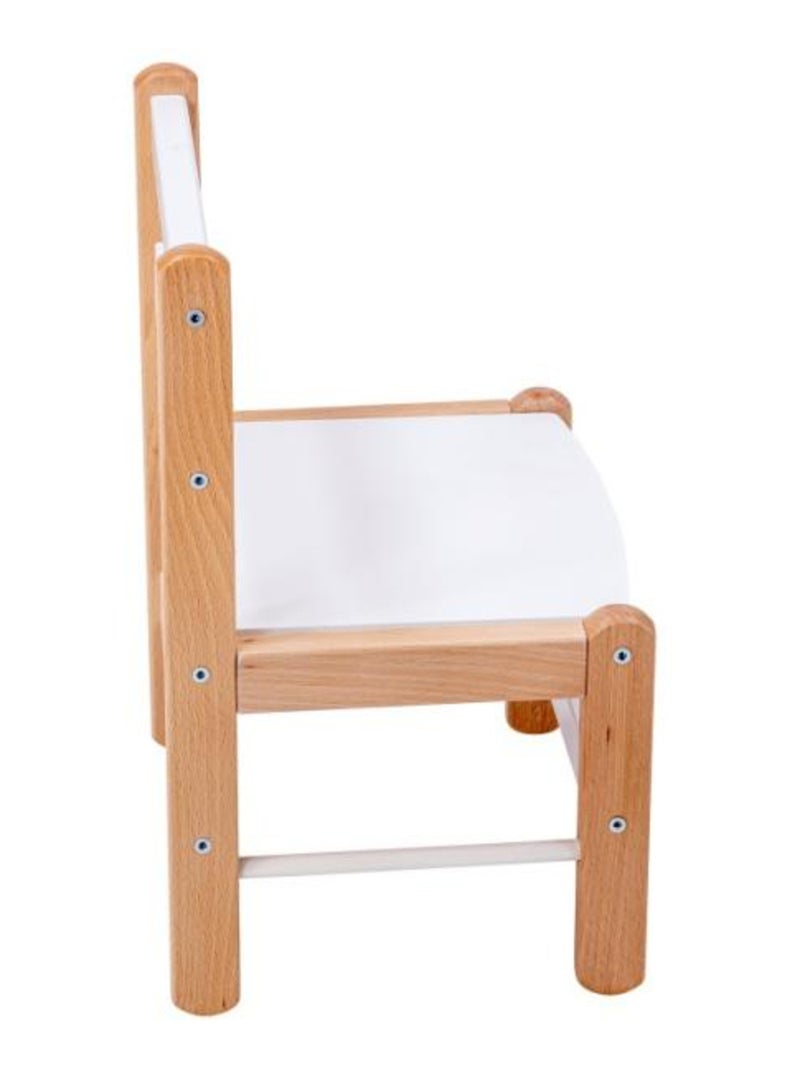 Chaise basse Louise Hybride Blanc Beige - Kiabi