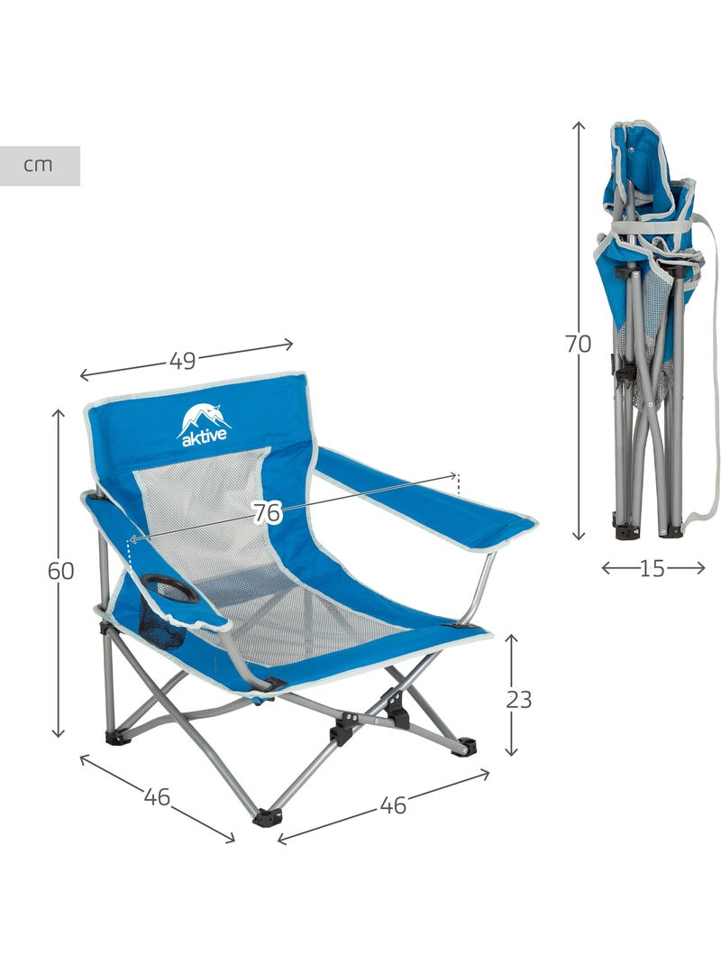 Chaise basse pliante anti-bascule aktive Bleu - Kiabi