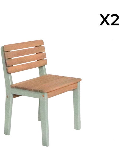 Chaise bois pour enfant intérieur/extérieur, salon de jardin enfant bois Caroline - Kiabi