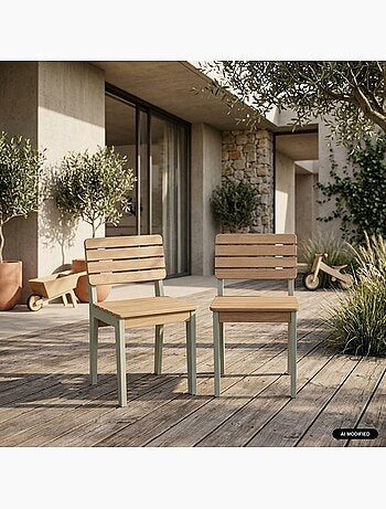 Chaise bois pour enfant intérieur/extérieur, salon de jardin enfant bois caroline