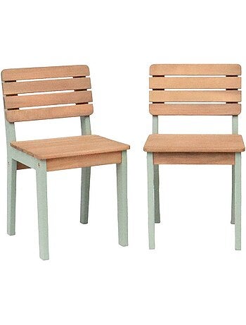 Chaise bois pour enfant intérieur/extérieur, salon de jardin enfant bois caroline