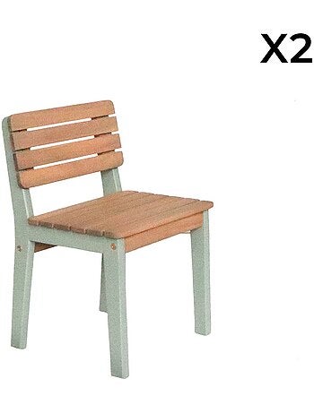 Chaise bois pour enfant intérieur/extérieur, salon de jardin enfant bois caroline