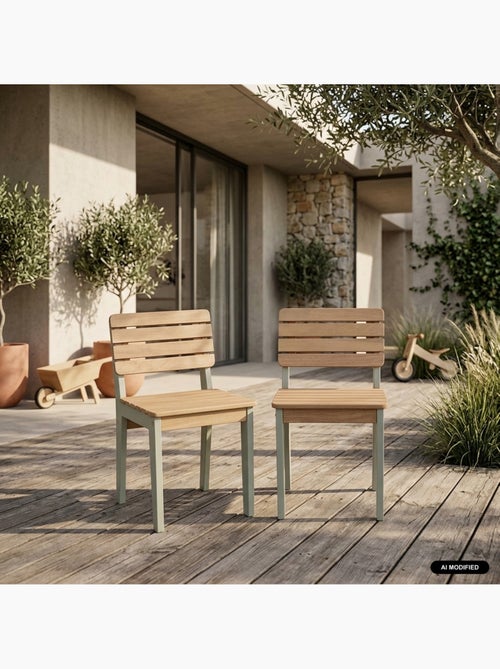 Chaise bois pour enfant intérieur/extérieur, salon de jardin enfant bois caroline - Kiabi Chaise bois pour enfant intérieur/extérieur, salon de jardin enfant bois caroline - Kiabi