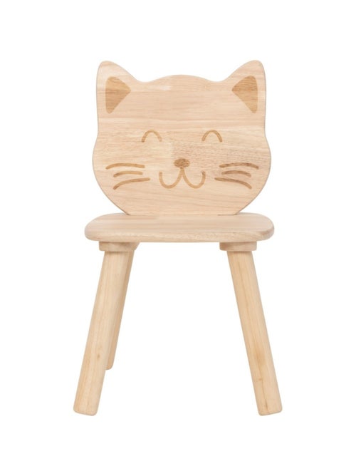 Chaise chat en bois naturel pour enfant - Kiabi