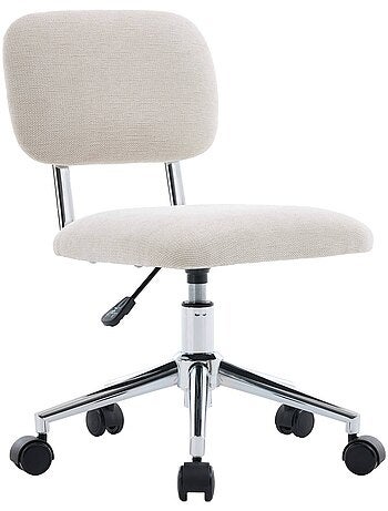 Chaise de bureau enfant à roulettes ajustable tissu chenille Amory kid