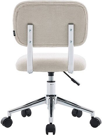 Chaise de bureau enfant à roulettes ajustable tissu chenille Amory kid
