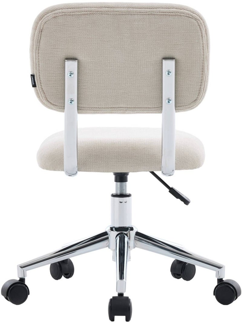 Chaise de bureau enfant à roulettes ajustable tissu chenille Amory kid Beige - Kiabi