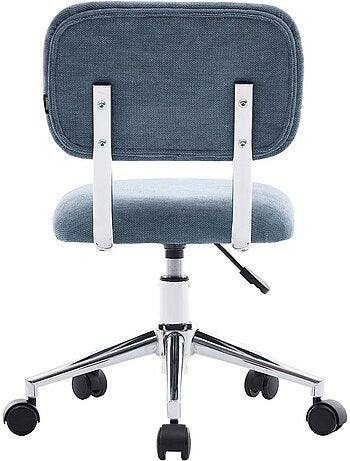 Chaise de bureau enfant à roulettes ajustable tissu chenille Amory kid
