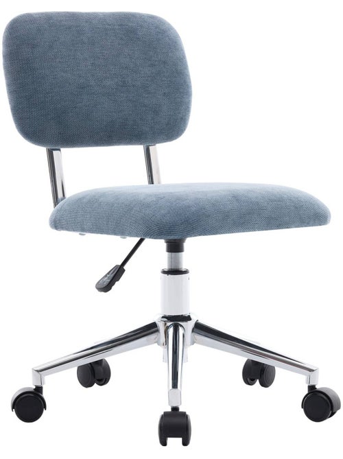 Chaise de bureau enfant à roulettes ajustable tissu chenille Amory kid - Kiabi Chaise de bureau enfant à roulettes ajustable tissu chenille Amory kid - Kiabi