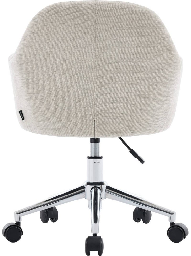 Chaise de bureau enfant à roulettes ajustable tissu chenille Stan Kid Beige - Kiabi
