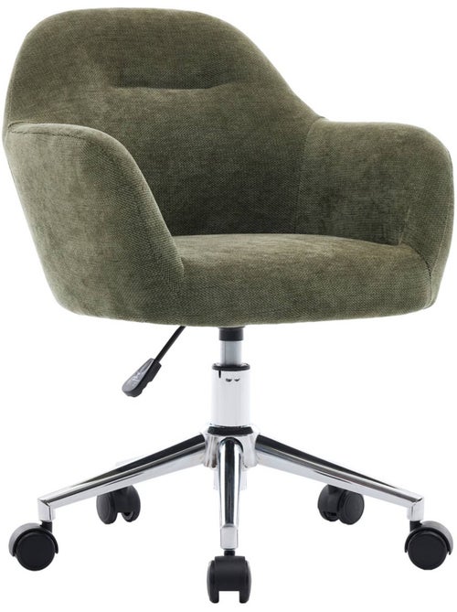 Chaise de bureau enfant à roulettes ajustable tissu chenille Stan Kid - Kiabi Chaise de bureau enfant à roulettes ajustable tissu chenille Stan Kid - Kiabi