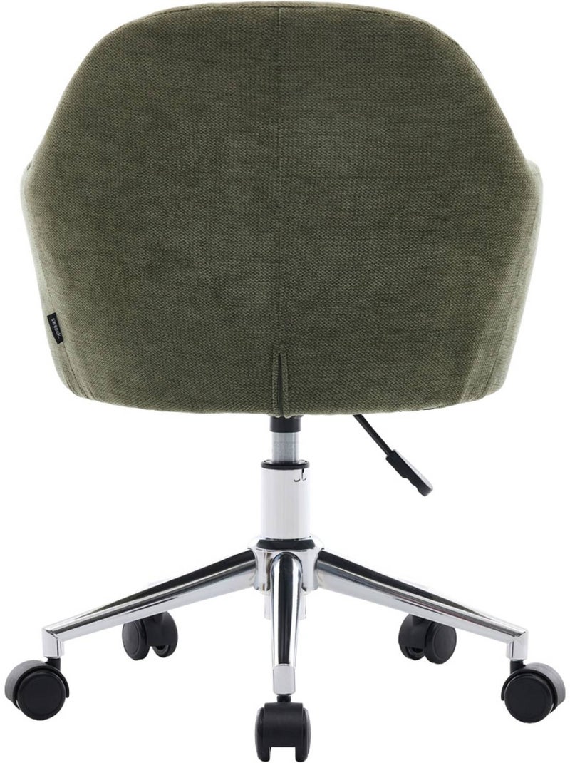 Chaise de bureau enfant à roulettes ajustable tissu chenille Stan Kid Kaki - Kiabi