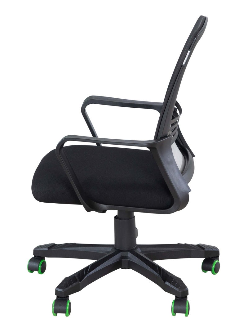Chaise de bureau pivotante 360° hauteur réglable 'Minecraft' - ROBA Noir Vert Bleu - Kiabi