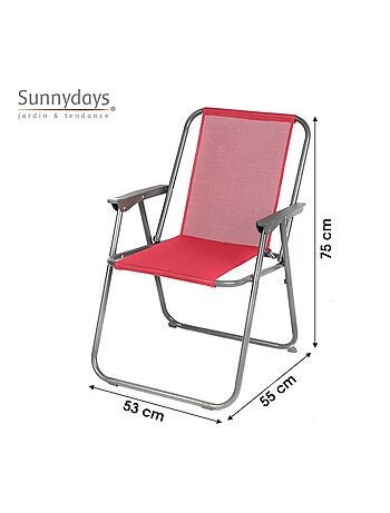 Chaise de camping pliable