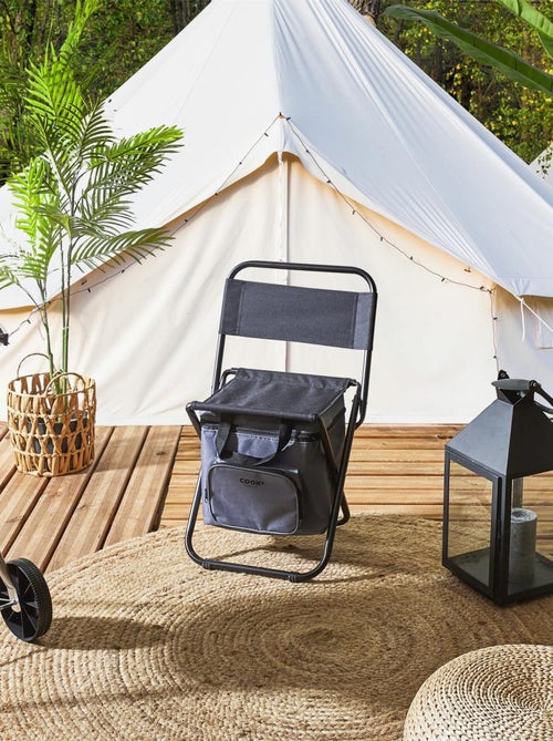 Chaise de camping pliante 2 en 1 avec sac isotherme - Kiabi