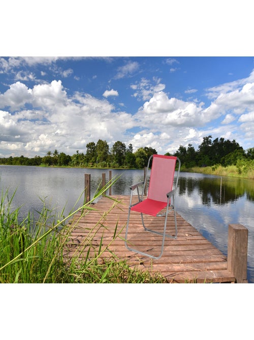 Chaise de camping pliante avec accoudoir - Kiabi Chaise de camping pliante avec accoudoir - Kiabi