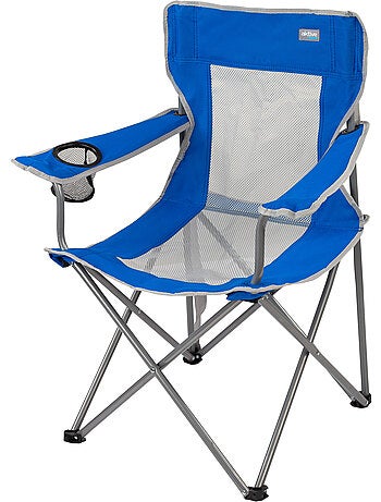Chaise de camping pliante avec porte-gobelet et dossier respirant aktive