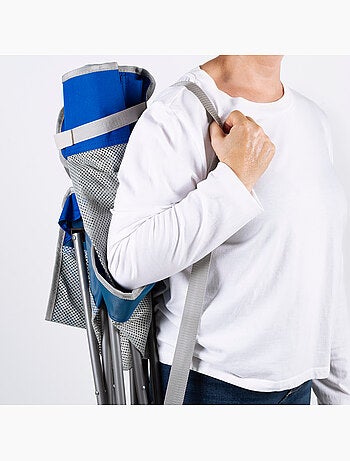 Chaise de camping pliante avec porte-gobelet et dossier respirant aktive