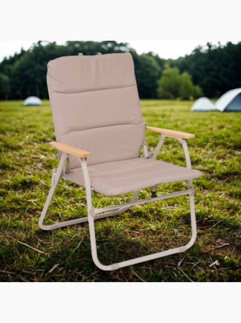 Chaise de camping pliante Beige - Kiabi