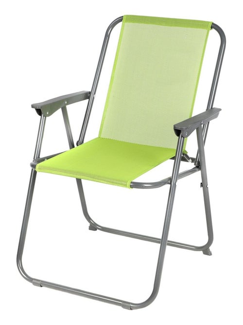 Chaise de camping pliante en acier avec accoudoir - Kiabi