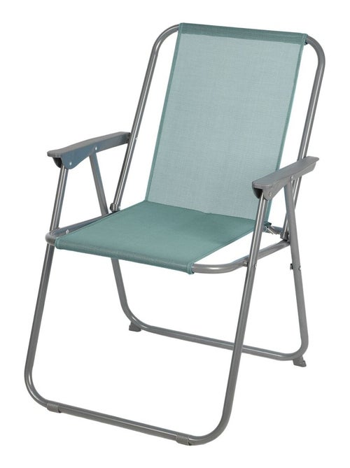 Chaise de camping pliante en textilène avec accoudoir - Kiabi
