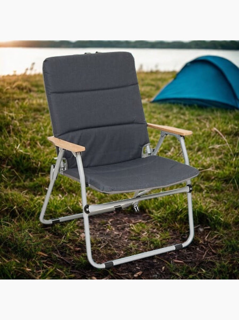 Chaise de camping pliante Gris - Kiabi