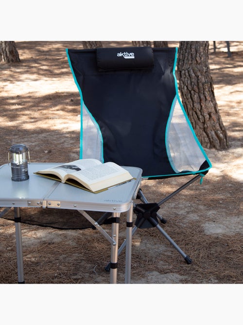 Chaise de camping pliante ultra-compacte avec coussin aktive - Kiabi