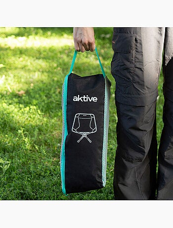 Chaise de camping pliante ultra-compacte avec sac de transport aktive