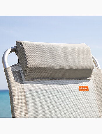 Chaise de camping pliantee anti-basculement multi-positions avec coussin aktive