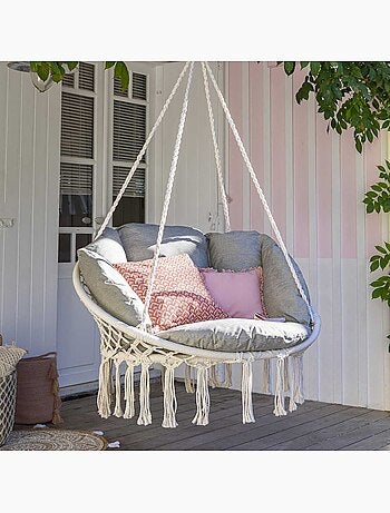 Chaise de détente suspendue en cordes à franges CORDESSA