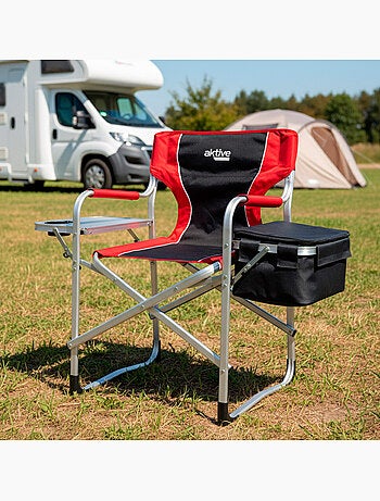 Chaise de directeur de camping avec table et sac isotherme aktive