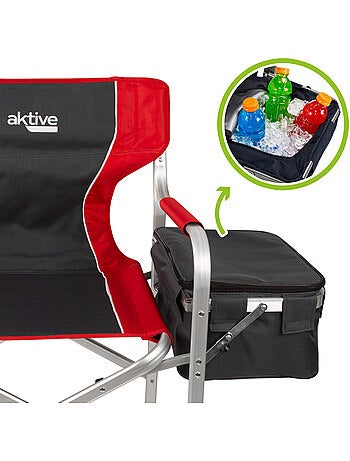Chaise de directeur de camping avec table et sac isotherme aktive