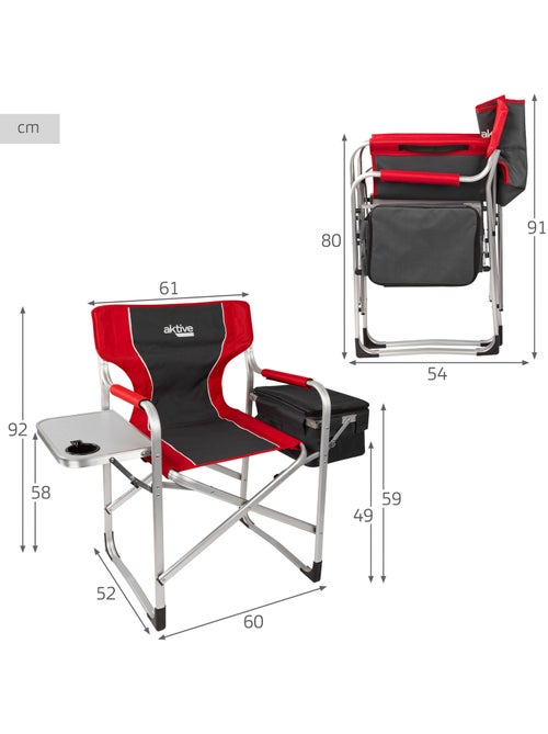 Chaise de directeur de camping avec table et sac isotherme aktive - Kiabi