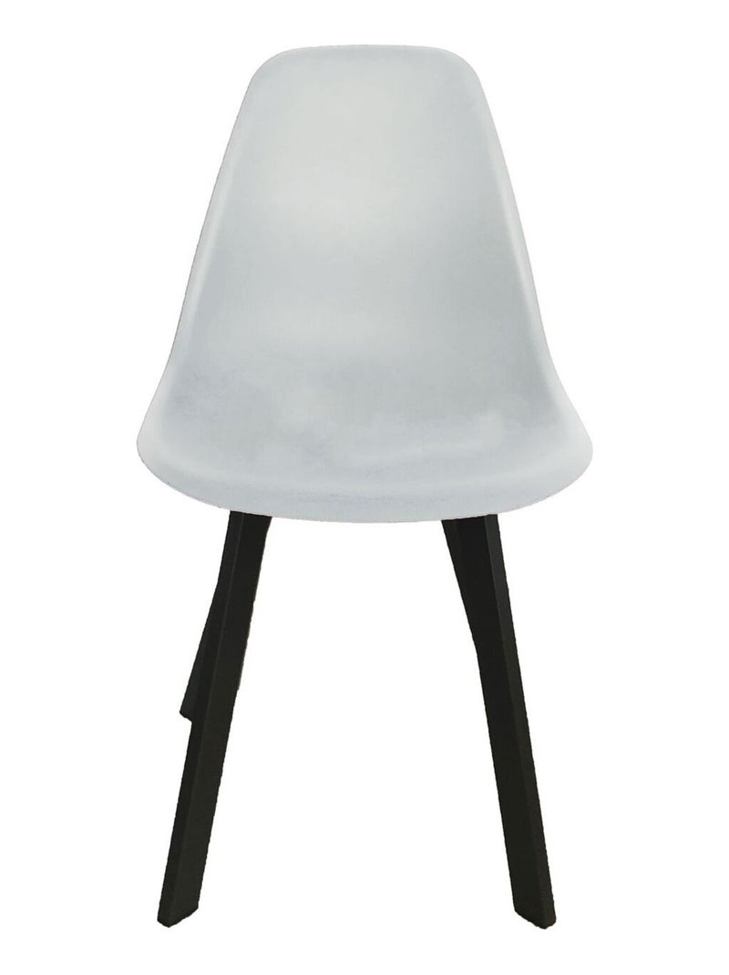 Chaise de jardin design scandinave avec pieds en aluminium IBIS Blanc - Kiabi