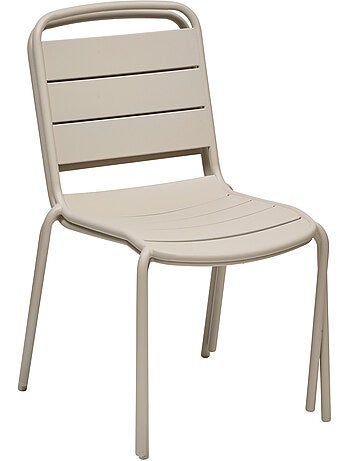 Chaise de jardin empilable en acier à lattes ALEGORIA