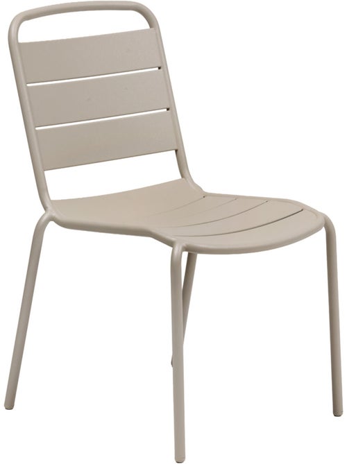 Chaise de jardin empilable en acier à lattes ALEGORIA - Kiabi Chaise de jardin empilable en acier à lattes ALEGORIA - Kiabi