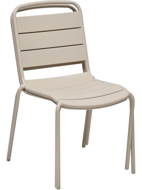 Chaise de jardin empilable en acier à lattes ALEGORIA - Kiabi Chaise de jardin empilable en acier à lattes ALEGORIA - Kiabi