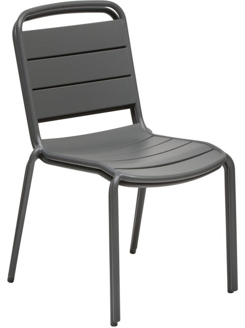 Chaise de jardin empilable en acier à lattes ALEGORIA - Kiabi Chaise de jardin empilable en acier à lattes ALEGORIA - Kiabi
